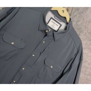 Poncho Original Performance Shirt Men XXL Slate Blue Gray Magnetic Pockets